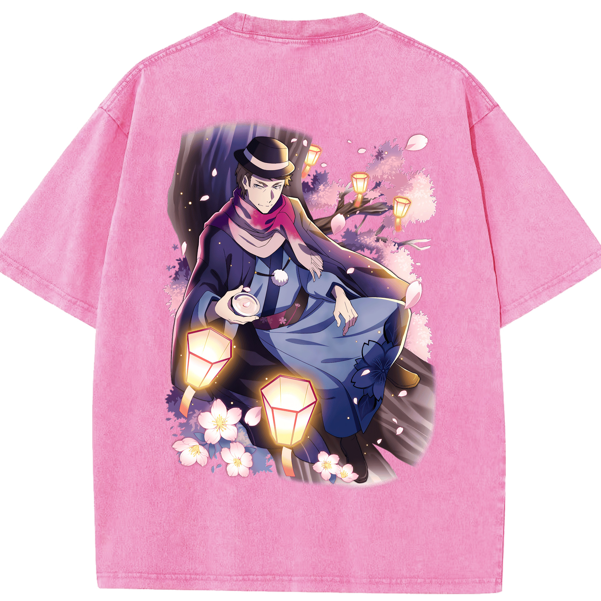 （画像用） 文豪ストレイドッグス Bungo Stray Dogs 綿100% ヴィンテージ風 半袖Tシャツ（背面プリント）